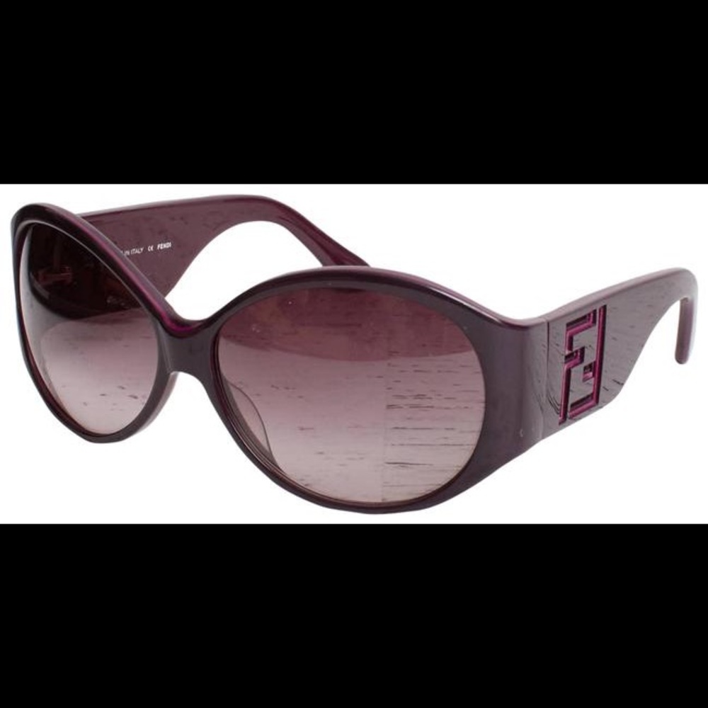Fendi Purple Oval Frames Gradient Lens Sunglasses